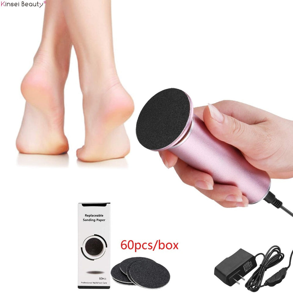 Electric Foot Callus Remover Speed Adjustable Professional Pedicure Machine with 60 PCS Replacement Sandpaper Disks