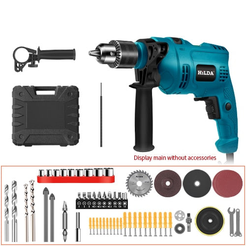HILDA Impact electric drill Electric Rotary Hammer with BMC and 5pcs Accessories Impact Drill Power Drill Electric Drill