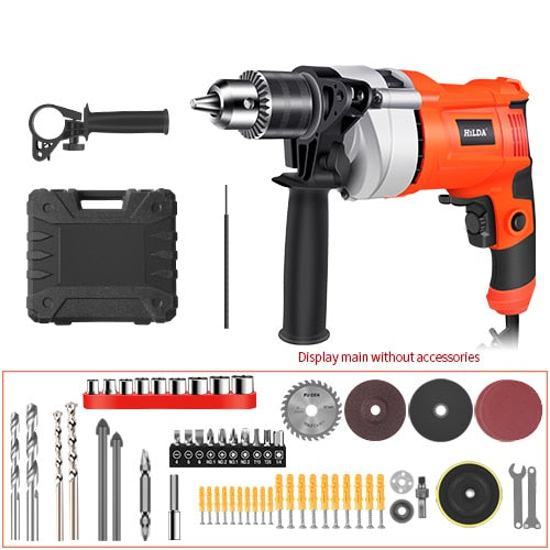 HILDA Impact electric drill Electric Rotary Hammer with BMC and 5pcs Accessories Impact Drill Power Drill Electric Drill